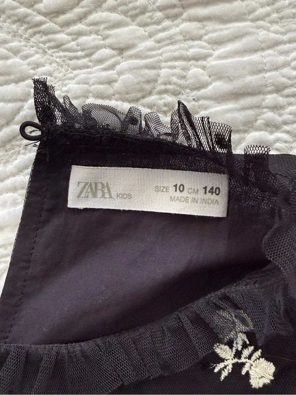 Zara kids black tulle dress
